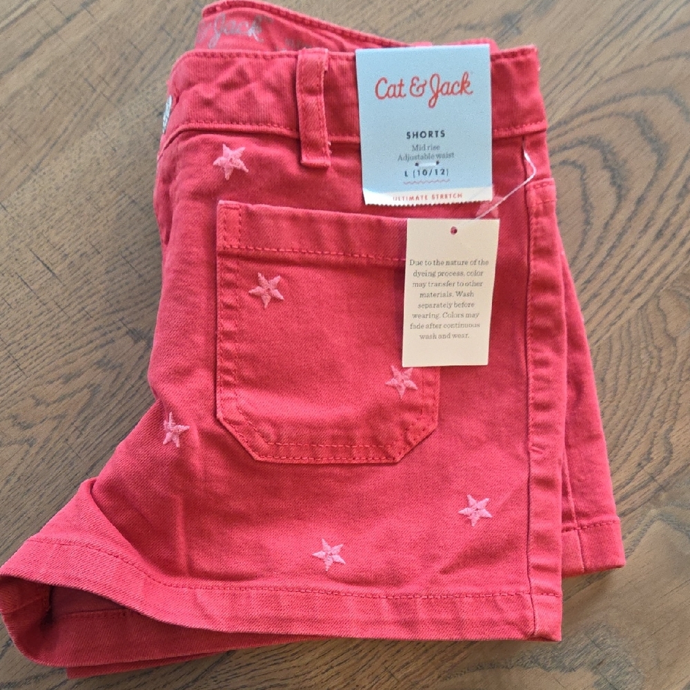 Cat & Jack Coral Star Kids Shorts